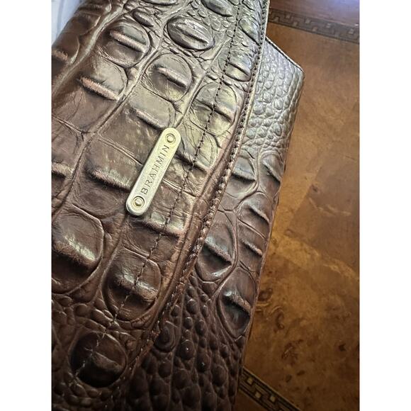 Brahmin Melbourne Modern Checkbook Wallet - Pecan - Picture 7 of 7
